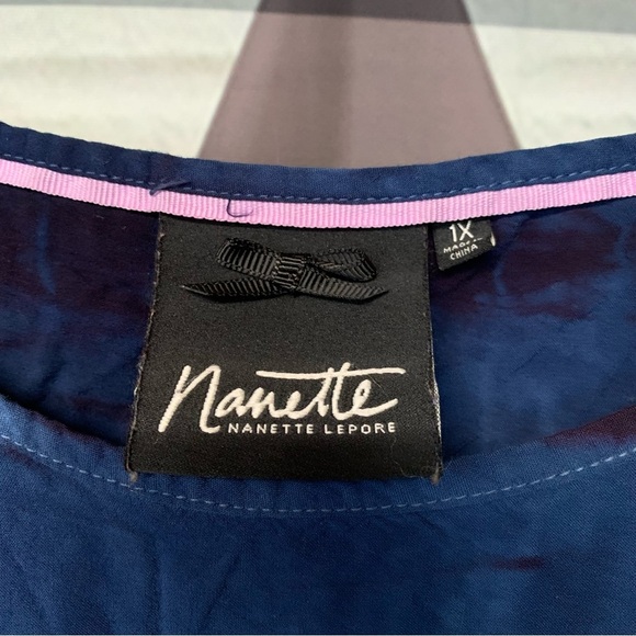 Nanette Lepore Tie-Die Top Hi-Low - Picture 4 of 5